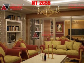 Nội thất nhà phố bán cổ điển sang trọng NT2655